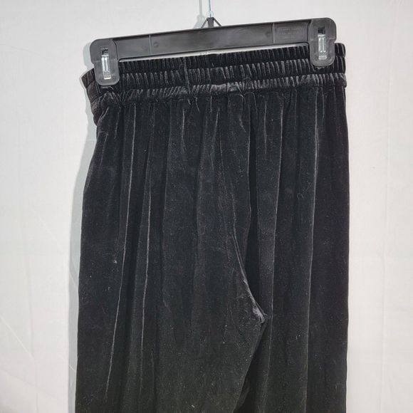 French Connection High Waist Wide Leg Velour Pull Crop Lounge Pants M US8 UK12 - Picture 4 of 9
